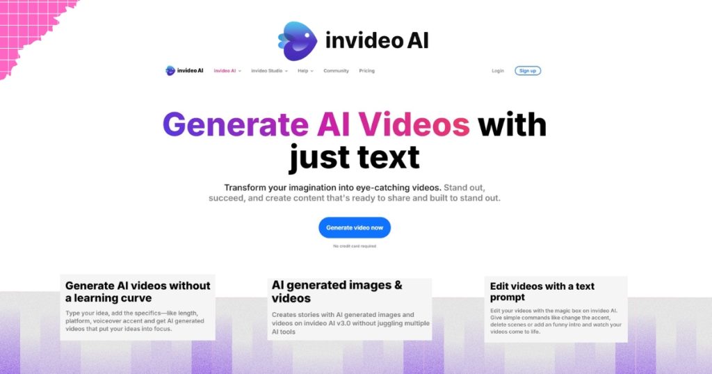 invideo Ai video generator